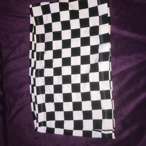 checkered tube top
